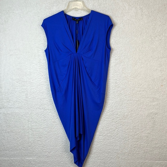 NWT Robert Rodriguez Womens Julian Drape Blue Jersey Dress SIZE XS NEW WITH TAGS - Picture 2 of 10